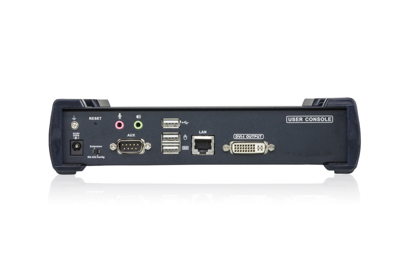 KE6900R DVI单屏幕 KVM Over IP信号延长器接收设备后视图