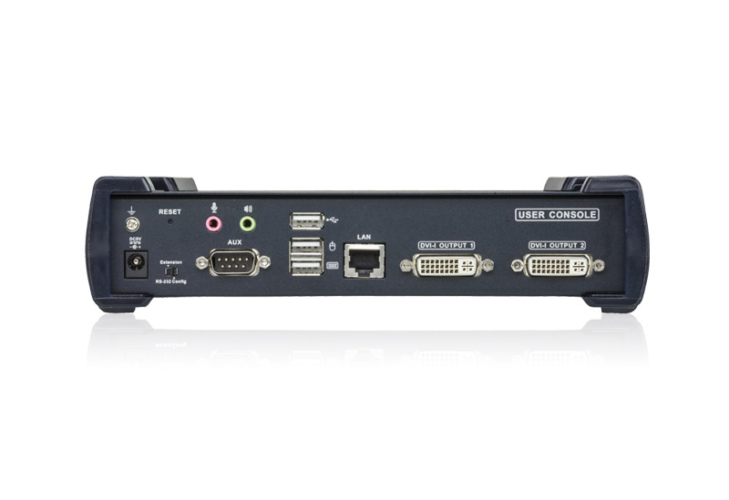 KE6940R DVI双屏幕 KVM Over IP信号延长器接收设备后视图