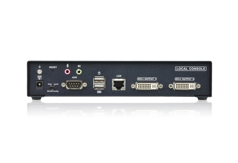 KE6940T DVI双屏幕 KVM Over IP 信号延长器传送设备后视图